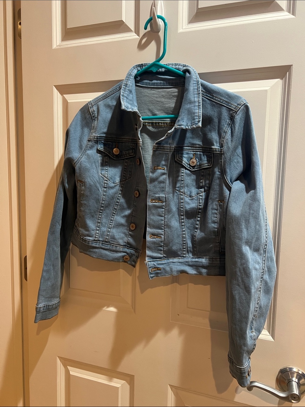 Light Blue Denim Girls' Jacket - Casual Jean Coat